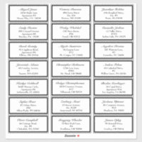 Classic Formal Black White Wedding Guest Address
