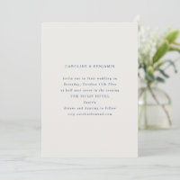 Classic Formal Blue and White Minimalist Wedding