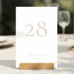 Classic Formal Calligraphy Pink Blush Wedding Table Number<br><div class="desc">This Design is part of a collection;
Please get in touch with me if you need help finding matching designs or products;
Also available in alternate colours</div>