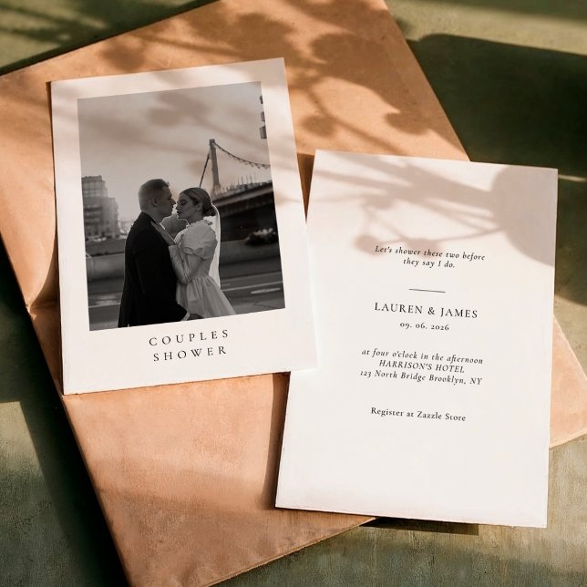 Classic Formal Couples Wedding Shower Invitation (Creator Uploaded)