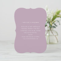Classic Formal Dusty Lilac Unique Shape Wedding