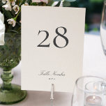 Classic Formal Elegant Calligraphy Wedding Table Number<br><div class="desc">This Design is part of a collection;
Please get in touch with me if you need help finding matching designs or products;
Also available in alternate colours</div>