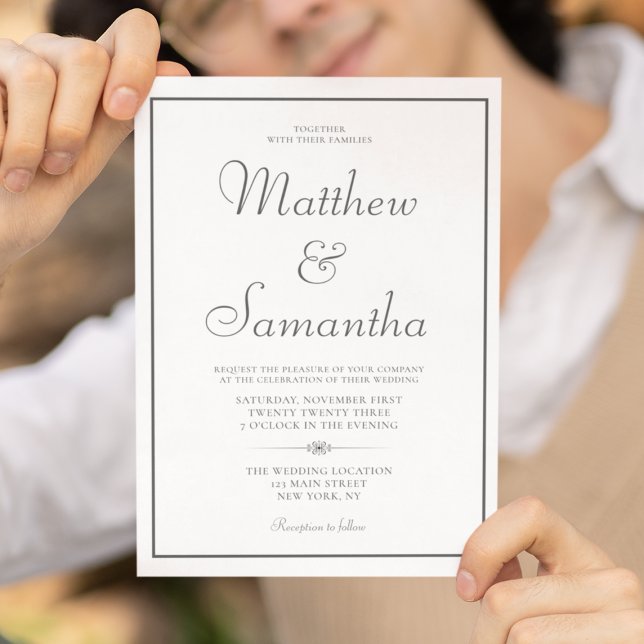 Classic Formal Elegant Wedding Invitation (Classic Formal Elegant Wedding Invitation
)