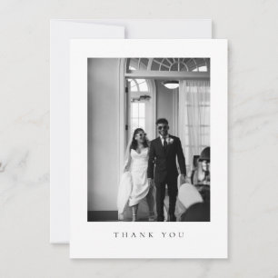 Classic Formal Wedding Photo QR Code Thank You Card