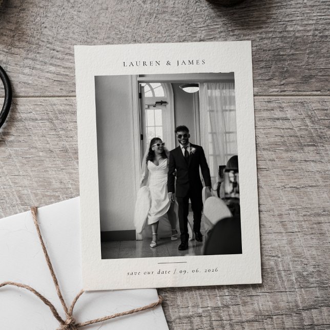 Classic Formal Wedding Photo Save the Date (Creator Uploaded)