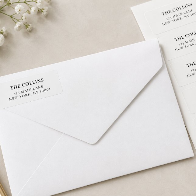 Classic Formal Wedding Return Address Label (Creator Uploaded)