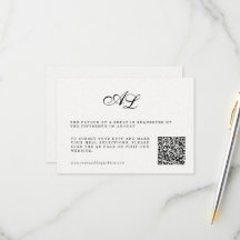 Classic Formal Wedding RSVP Card QR Code