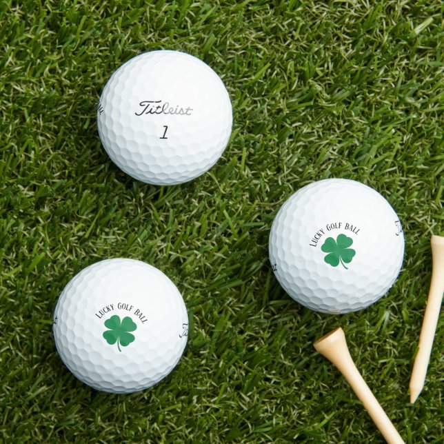 Classic Four-Leaf Clover 'Lucky Golf Ball' Fun  Balls (Insitu Grass)