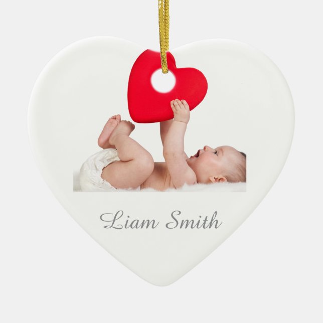 Classic Frame Baby's First Christmas Ornament (Front)