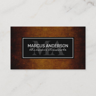 Classic Frame Brown Rustic Texture Appointment Card