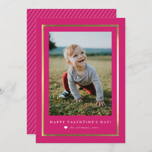 Classic Frame Portrait Photo Valentine's Day  Note Card