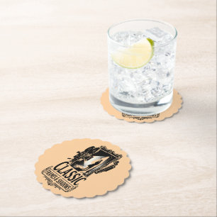 Classic Frames & Shadows Vintage Noir Cinema Paper Coaster