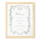 Classic French Floral Sage Green Wedding Welcome
