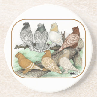 Classic Frill Pigeons Blondinettes Coaster
