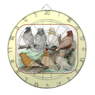 Classic Frill Pigeons Blondinettes Dartboard