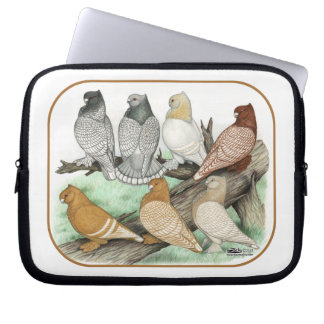 Classic Frill Pigeons Blondinettes Laptop Sleeve