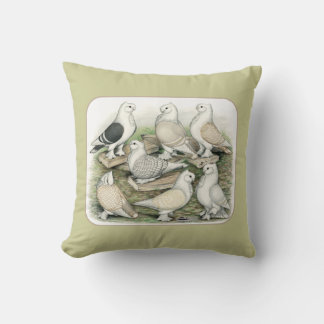 Classic Frill Pigeons Satinettes Cushion