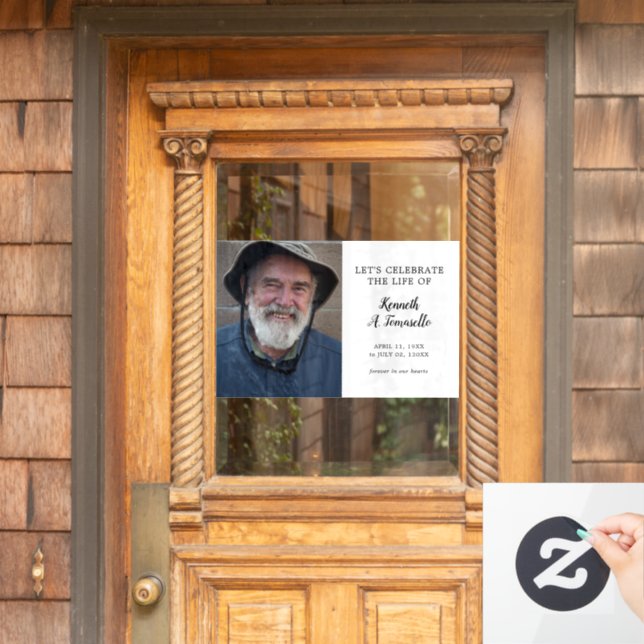 Classic Funeral Celebration Of Life Photo (Home Door)