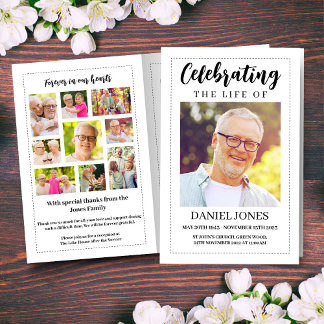 Classic Funeral Program for Men