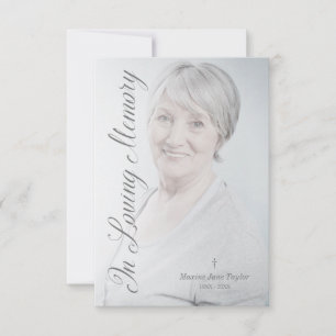 Classic Funeral Service Dear Ones Custom Photo Card