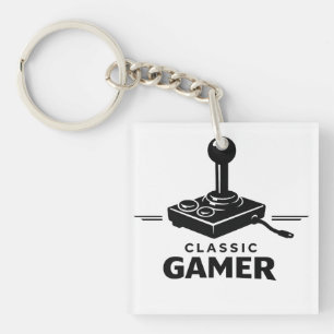 Classic Gamer Retro Joystick keychain 