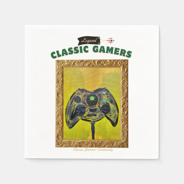 Classic Gamers Birthday Sick Box Napkins (Front)