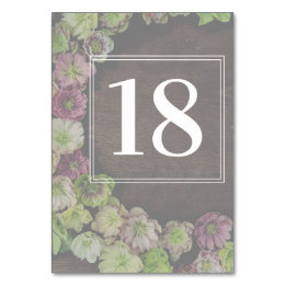 CLASSIC Garden Hellebore Wood Table Number