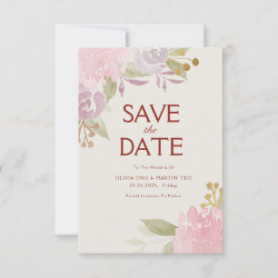 Classic Garden-Themed Wedding RSVP Card