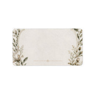 Classic Garden Wedding Invitation Label