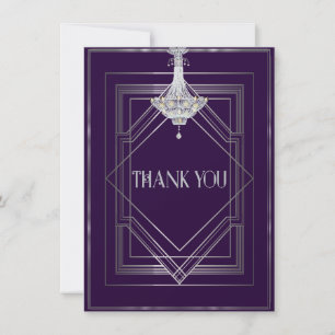 Classic Gatsby Deco Wedding ThankYou Manuela25003a Thank You Card