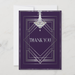 Classic Gatsby Deco Wedding ThankYou Manuela 25003 Thank You Card