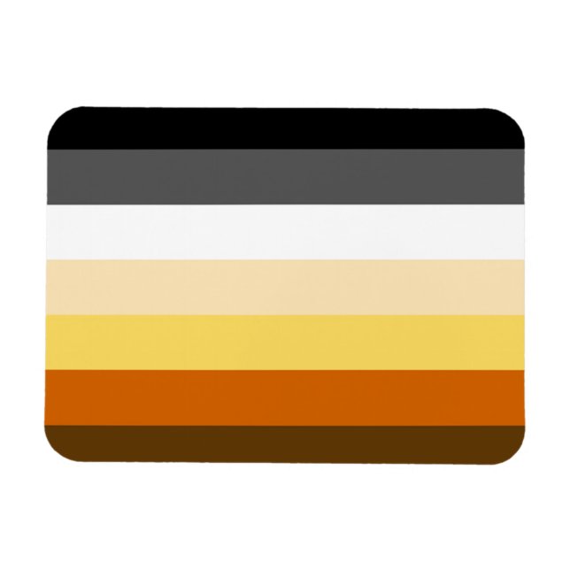 Classic Gay Bears Pride Flag Magnet (Horizontal)
