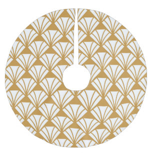 Classic Geometric: Art Deco Elegance. Brushed Polyester Tree Skirt