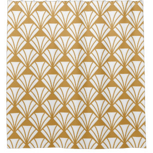 Classic Geometric: Art Deco Elegance. Shower Curtain