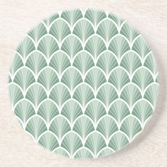 Classic Geometric: Art Deco Seamless Style Coaster (Front)