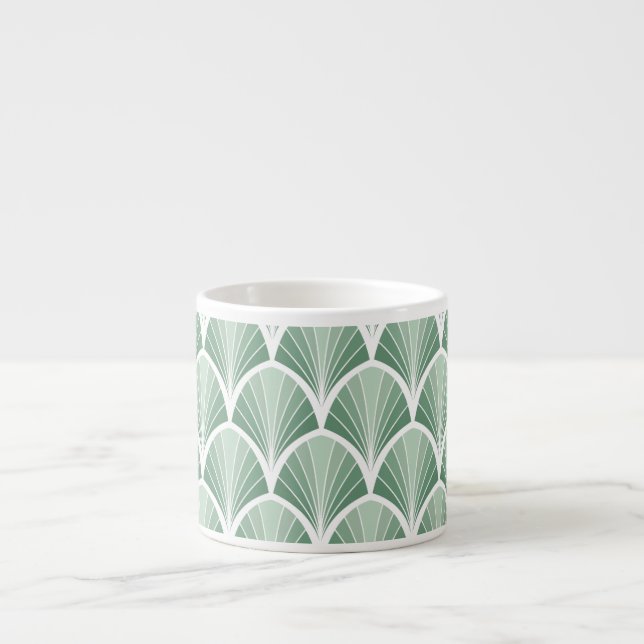 Classic Geometric: Art Deco Seamless Style Espresso Cup (Front)