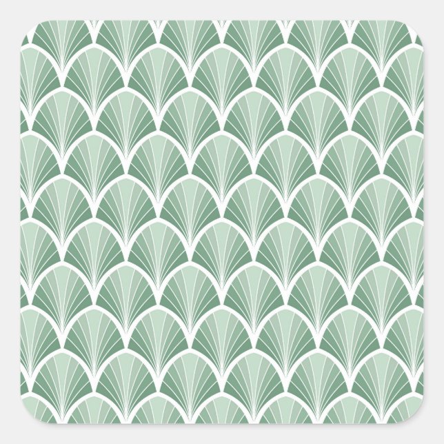 Classic Geometric: Art Deco Seamless Style Square Sticker (Front)