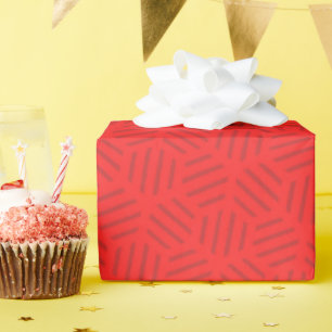 Classic Geometric Cheerful Vintage Happy Birthday Wrapping Paper