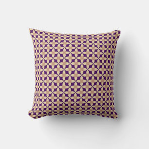 Classic Geometric Cross Pattern in Muted Colours  Cushion
