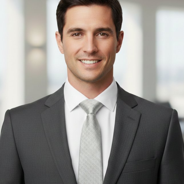 Classic Geometric Micro Pattern Tie in Grey (Creator Uploaded)
