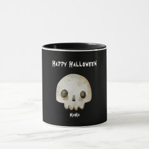 Classic Ghost Skeleton Happy Halloween Mama Mug