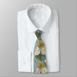 Classic Gift For Boyfriend Tropical Flower Tie