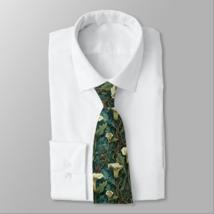 Classic Gifts For Father Calla Lilies Floral Tie