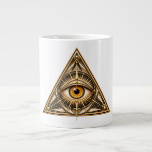 Classic Gilded Providence All-Seeing Eye Specialit Large Coffee Mug