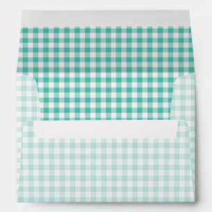 Classic Gingham Bluegrass Green Envelope