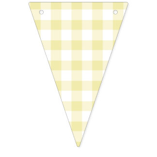 Classic Gingham Butter Yellow Bunting