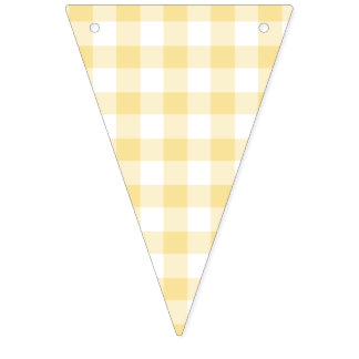 Classic Gingham Canary Yellow Bunting