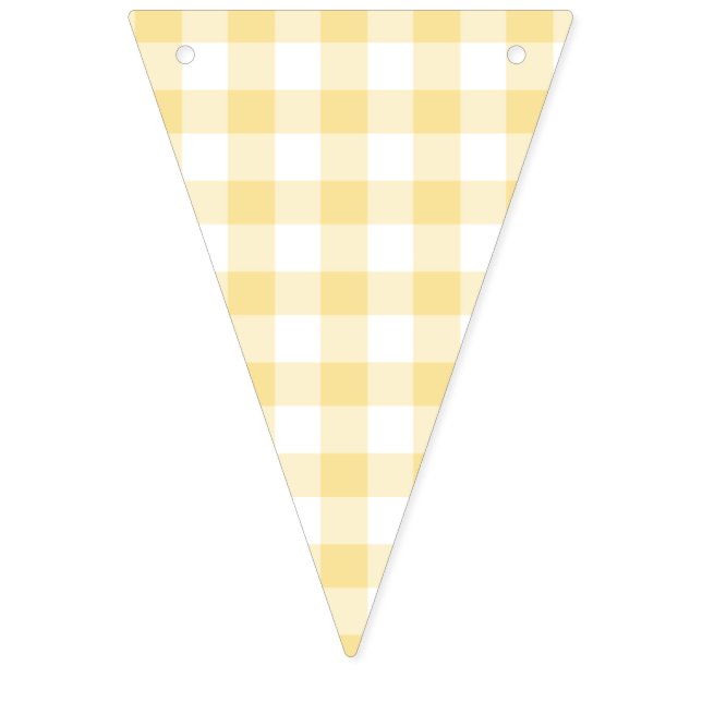 Classic Gingham Canary Yellow Bunting (First Flag)