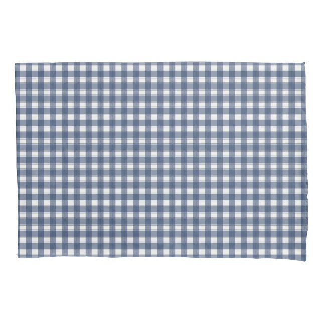 Classic Gingham Navy Pillowcase (Front)