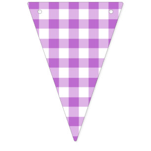 Classic Gingham Orchid Purple Bunting